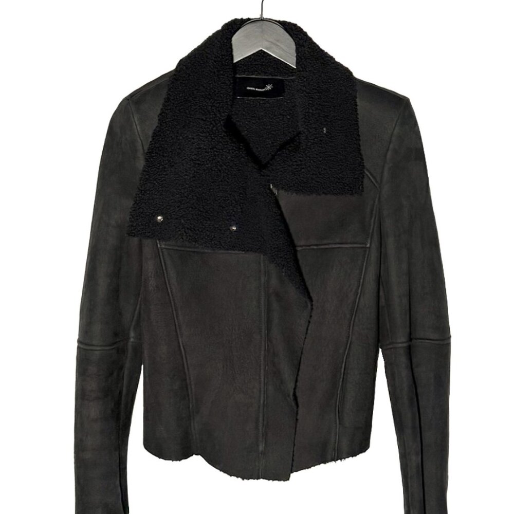 Isabel Marant Etoile Black Short Shearling Jacket